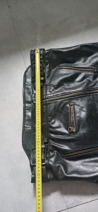 Kurtka skórzana hein gericke z grafiką silnik chopper