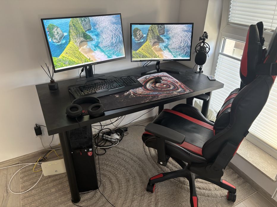 KOMPLETNY SETUP GAMINGOWY | 2 MONITORY | GTX 1060 6GB | i5-9400F | Gigabyte G27Q | SteelSeries