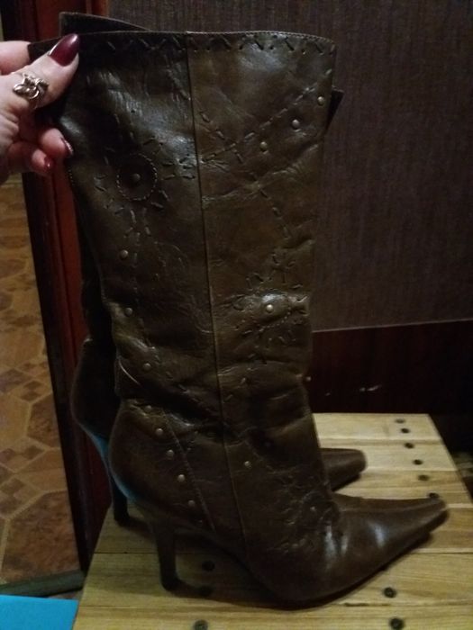 Туфли женские сапожки кожа