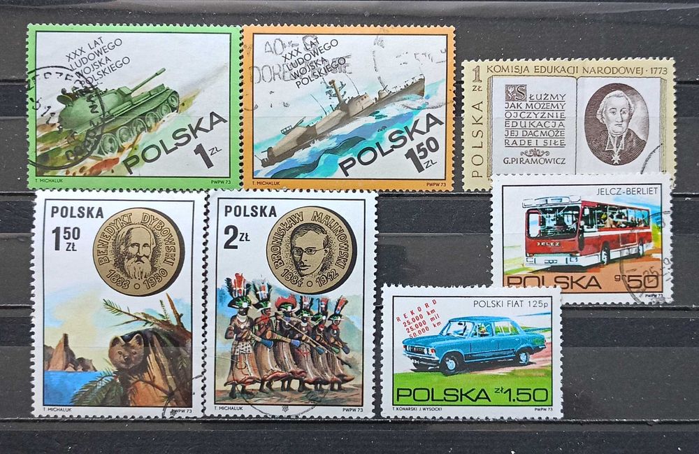 L Znaczki polskie rok 1973 kwartał IV