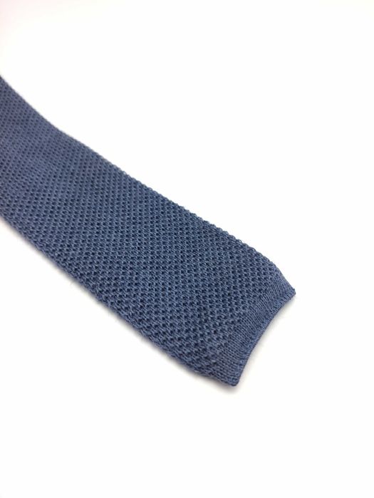 St Michael wełniany niebieski krawat knit kn10