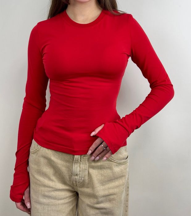 Лонгслів слім у двох довжинах(кроп+ подовжений) у розмірах S/M/L/XL