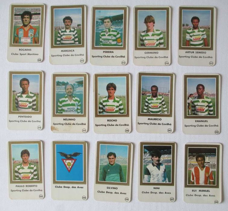 Futebol calendários cromogal 1985/1986