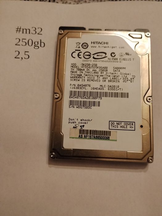 Dysk 250gb 2,5 #m32