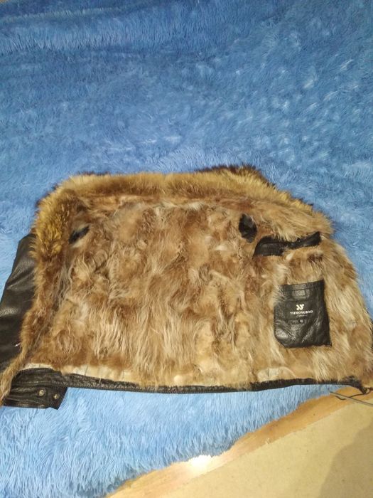 Куртка кожаная с мехом