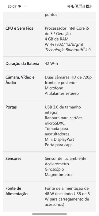 Surface Pro (1.ª geração) incluí teclado