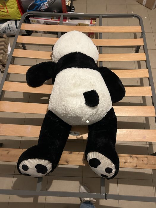 Panda peluche, tamanho de uma pessoa