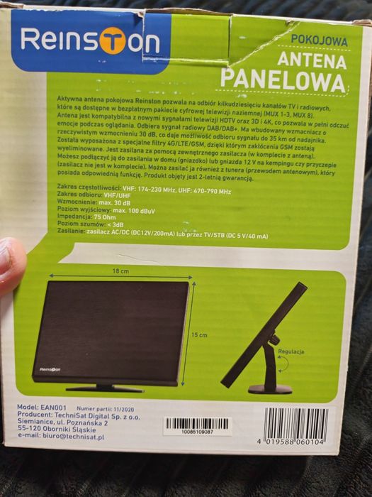 Pokojowa antena panelowa