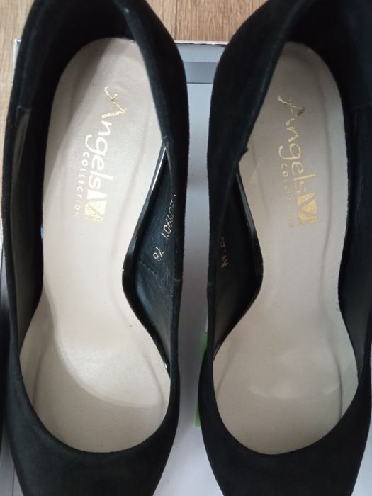 Туфлі натуральна замша та шкіра