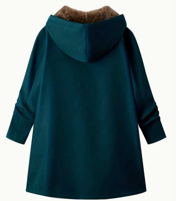 Casaco de inverno com capuz e bolsos de Mulher