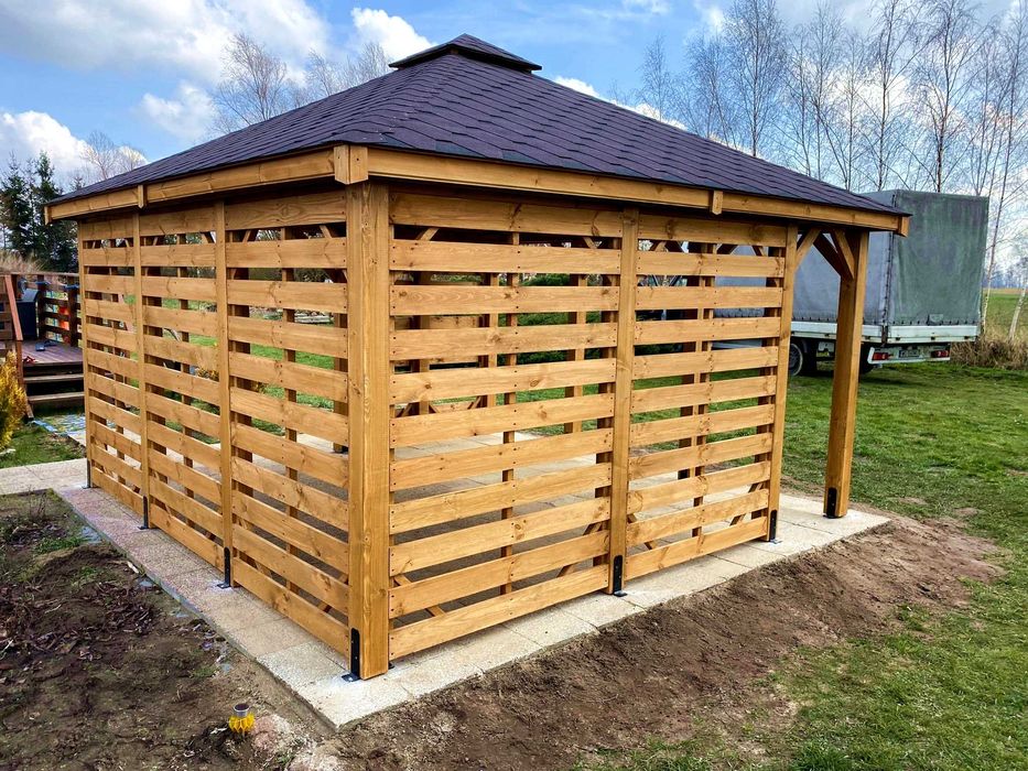 Altana ogrodowa ETER 4m x 4m Altanka drewniana Domek - PRODUCENT