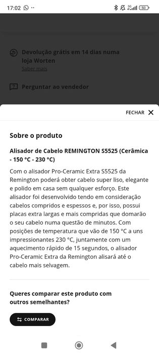 Alisador Remington