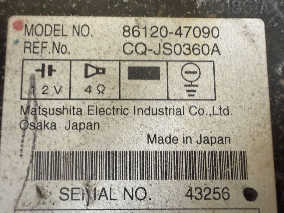 radio toyota verso 09-18r. nr. 86120-0f080.