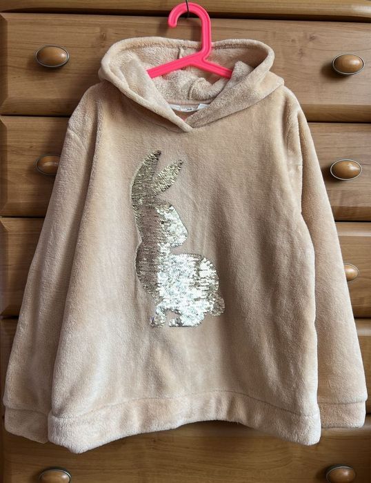 Плюшева кофта, толстовка, худі H&M на дівчинку 8-9Y (134-140cm)
