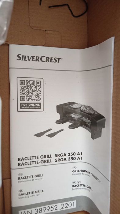 Grelhador Raclete Silver Crest Novo