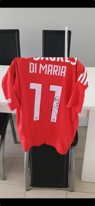 Camisola oficial Di Maria SLB Assinada
