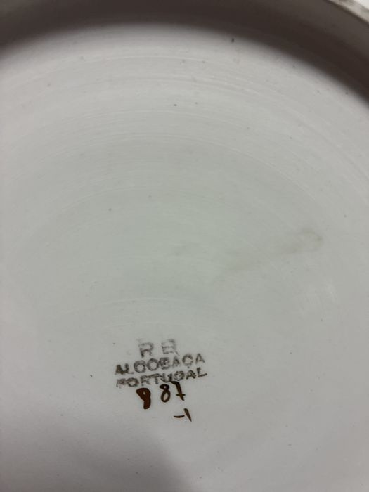 Prato Antigo para Ovos em Faiança PG Alcobaça Portugal – Pintado à Mão