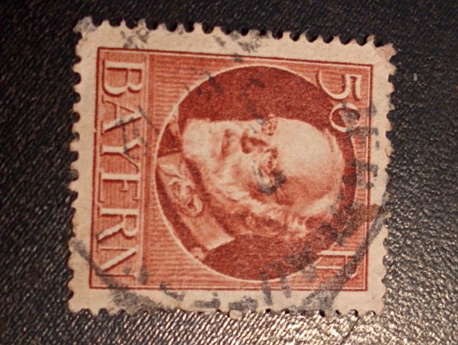 4 selos 5, 20, 30 e 50 Pfennig  1914 Rei Luis III Baviera - Alemanha