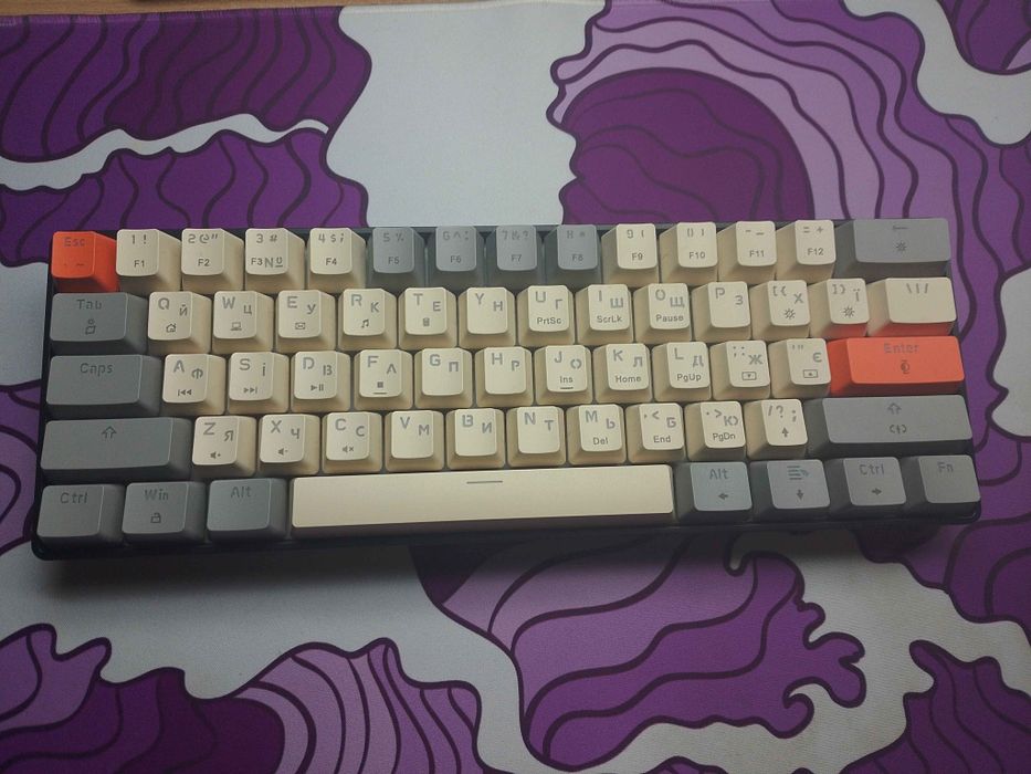 Клавіатура MK130R механічна червоні світчі  розмір:60%