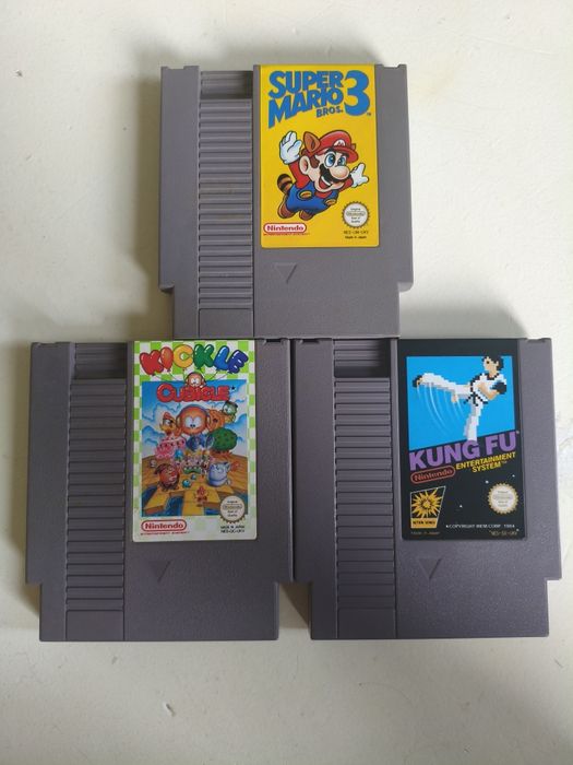Gry kartridże na konsolę Nintendo NES Mario, Kung Fu, Fester, Kickle
