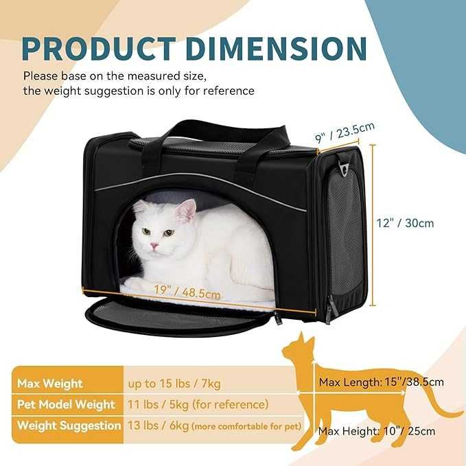 Переноска Petsfit для домашних животных, одобренная авиакомпанией.