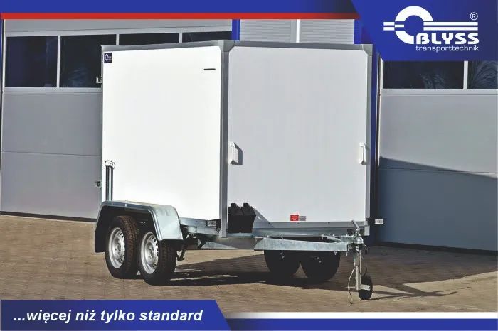 Blyss PRZYCZEPA KONTENER FURGON F7525/150TD BLYSS  Przyczepa Kontener FURGON 750 KG 250x125x150 BLYSS 2 osie