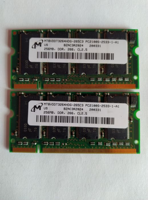 Sprzedam pamięć ram do starego laptopa