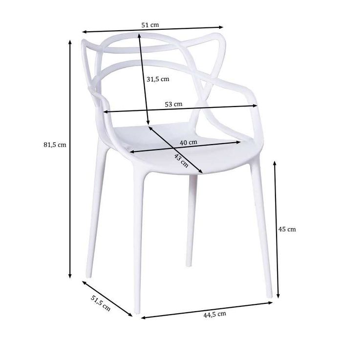 Nowoczesne Krzesło AŻUROWE Salon Jadalnia Taras KOLORY WYPRZEDAŻ