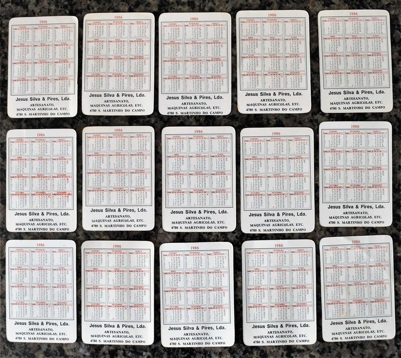 Lote de 26 antigos calendários – Tema: Cinema & Filmes