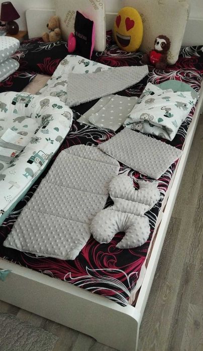Kokon niemowlęcy XXL 7w1 minky bawełna safari rożek