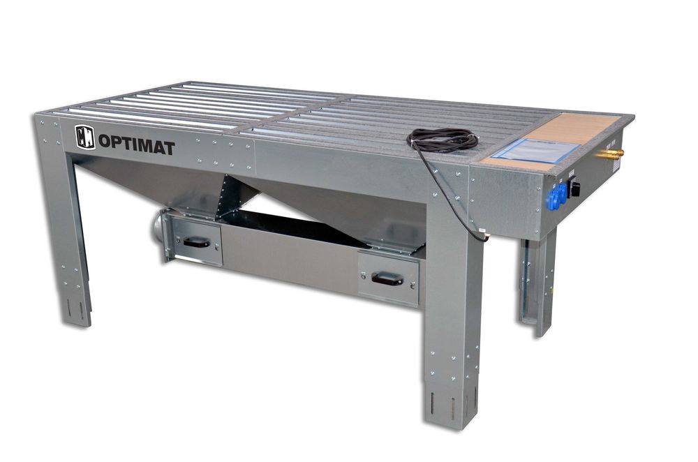 Stół szlifierski odciągowy 2680x1000mm regulowany panel do odciągu odc