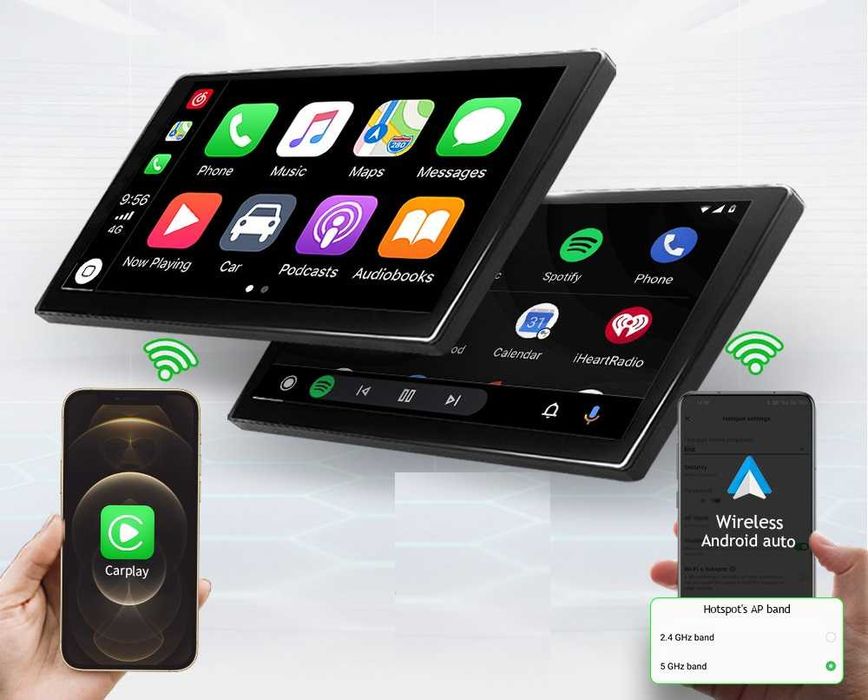 CarPlay Android Auto Radio FM RDS DAB+ Opcja Android Bluetooth YouTube Yanosik WiFi 4G MP3 MP4 GPS Audi A4 B8 A5