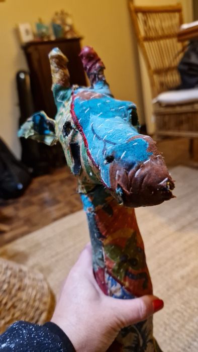 Girafa decorativa em tecido