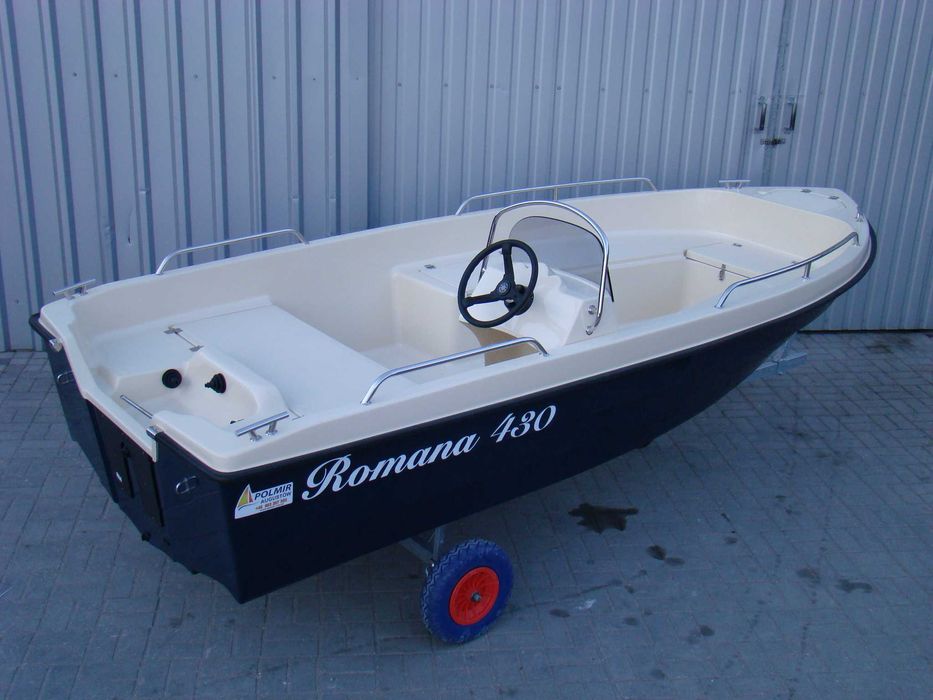 !! PROMOCJA !! Łódź łódka wędkarska, motorowa Romana 430 FISH