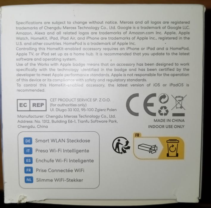 Smart Wi-Fi Plug - Meross MSS210