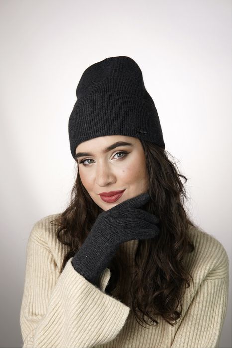 Комплект набір шапка та рукавички з ангорою odyssey
