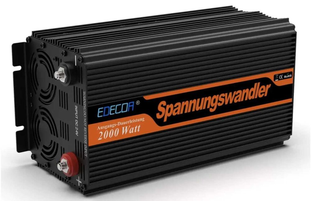 Перетворювач струму (інвертор) EDECOA® DPM20, 2000W, 24V