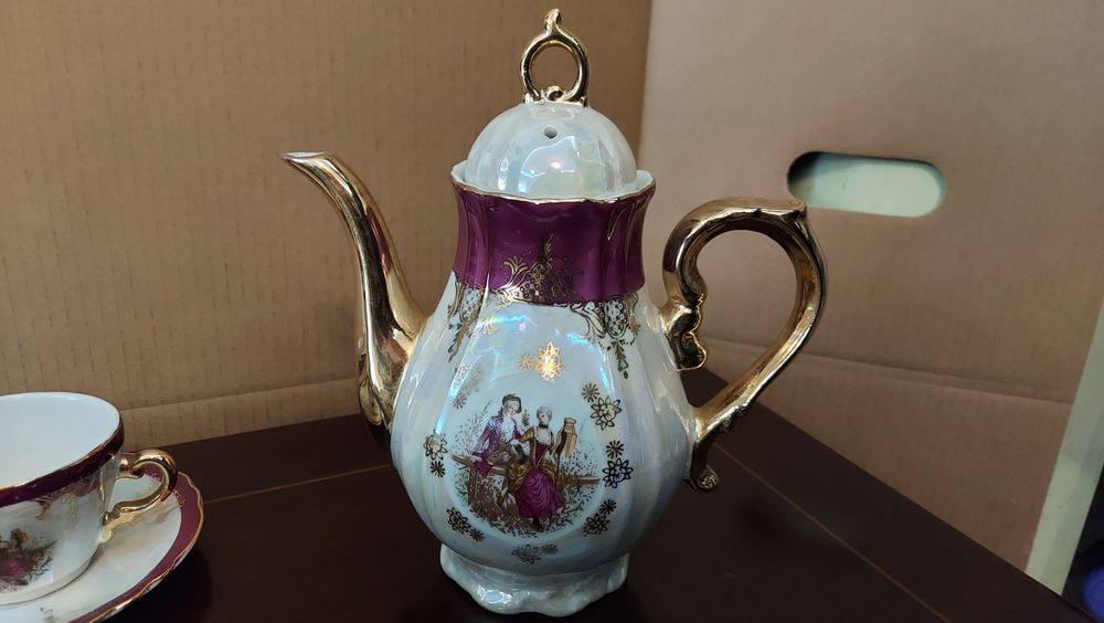 Conjunto  de café de porcelana