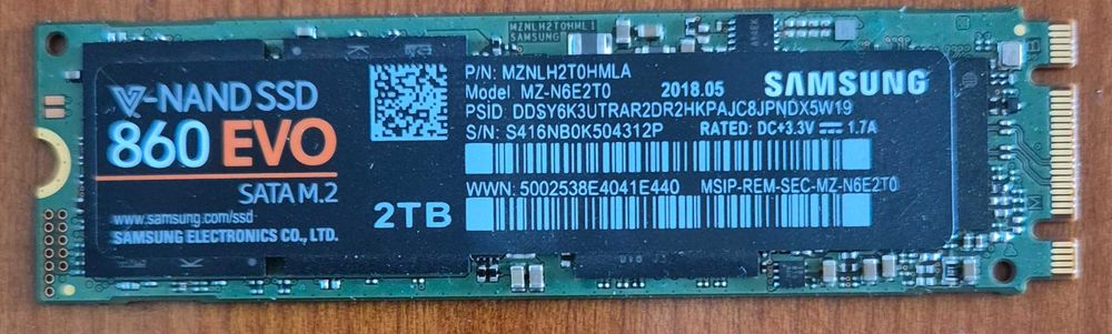 Samsung 860 EVO SATA M.2 SSD 2TB64740216318979120