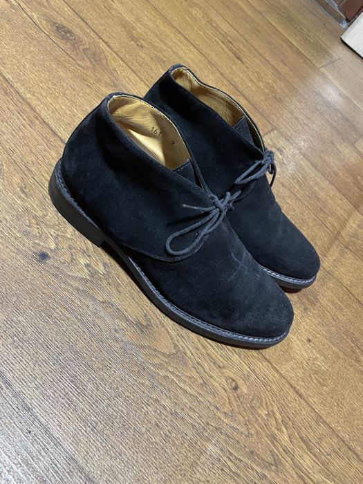 Замшевые ботинки дезерты Santoni Fatte a Mano Италия