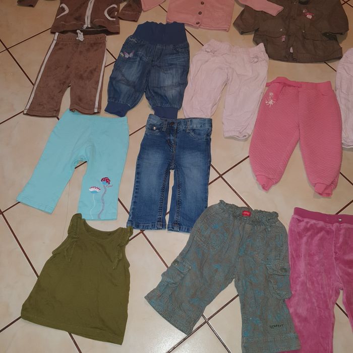 Paczka paka ubranek dla dziewczynki ubrań 80 86 welurowy dres H&M dres