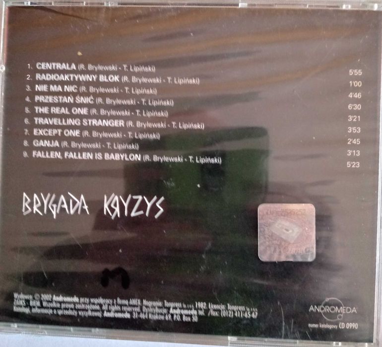 The Days/Grzegorz Turnau/Varius manx/iluzjon/brygada kryzys/proletariat płyty cd