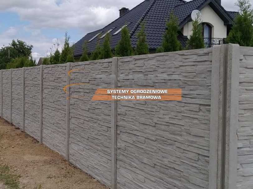 OGRODZENIA BETONOWE 200 x 50 ogrodzenie z płyt betonowych | Bydgoszcz