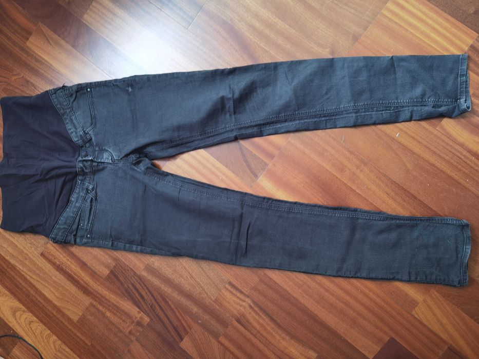 Spodnie jeansy 38 bluzki ciążowe HM mama