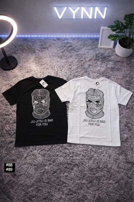 Большой Принт MANTO x Panku • Новая Футболка МАНТО Панку • XS S M L XL XXL