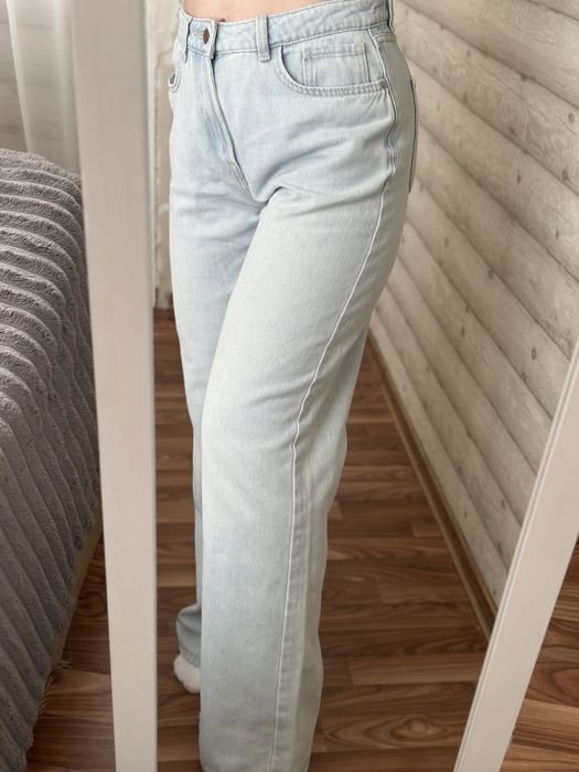Трендові джинси wide leg блакитні
