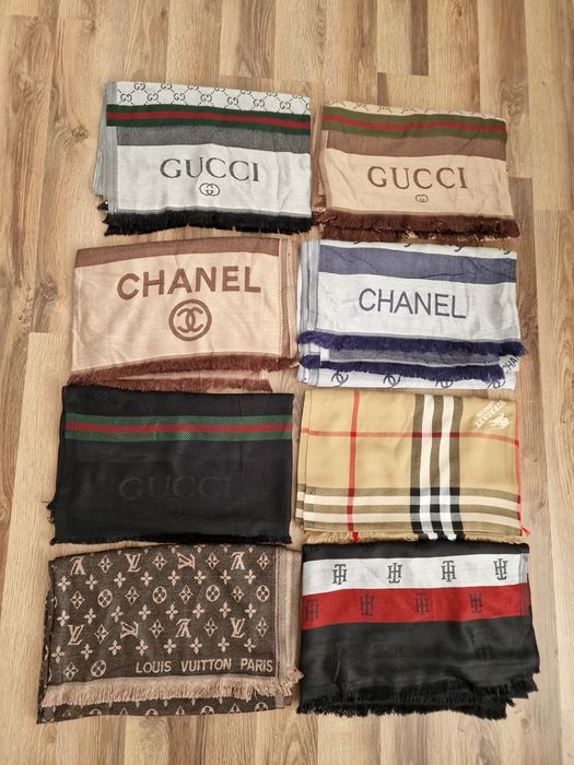 Nowy Szal Damski Gucci LV Chanel Tommy
