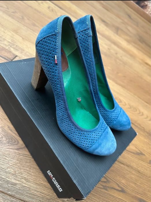 Buty na obcasie damskie tommy hilfiger