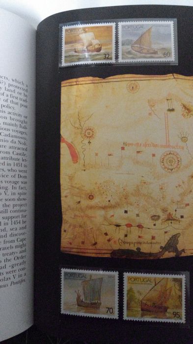 "Henrique o navegador" - Livro filatélico com selos