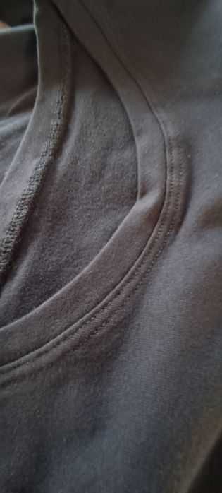 Sweatshirt azul marinho algodao cardado tam M Nova